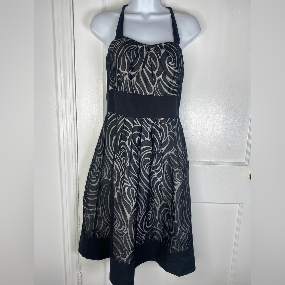 White House Black Market Black and White Dress